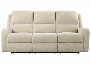 Image for Krismen Sand Power Reclining Sofa w/Adjustable Headrest