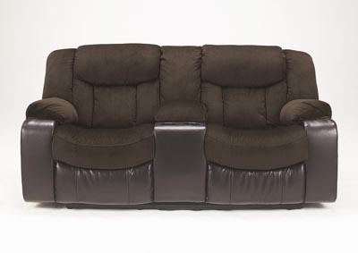 Image for Tafton Java Double Reclining Loveseat w/ Console