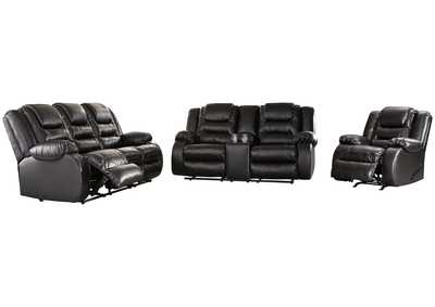 Vacherie Reclining Sofa, Loveseat and Recliner Set