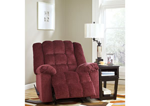 Image for Ludden Burgundy Rocker Recliner