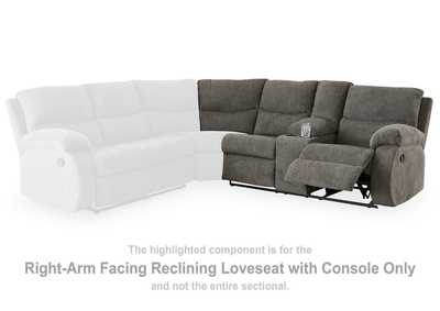 Museum Right-Arm Facing Reclining Loveseat with Console