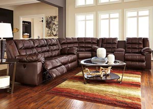 Image for Brolayne DuraBlend Saddle Reclining Sectional