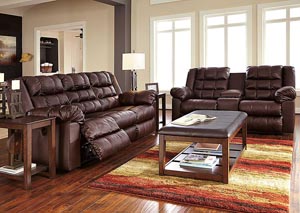 Image for Brolayne DuraBlend Saddle Reclining Sofa & Loveseat
