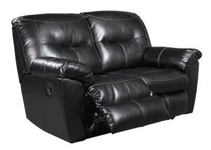 Image for Kilzer DuraBlend Black Reclining Loveseat