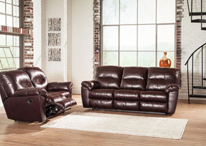 Image for Kilzer DuraBlend Mahogany Reclining Sofa and Loveseat