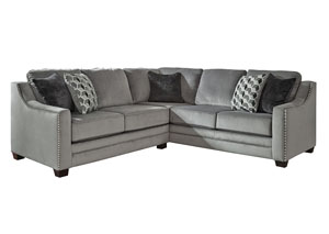 Image for Bicknell Charcoal Left Facing Loveseat Sofa Sectional
