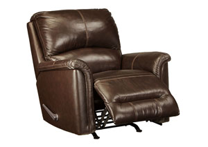 Image for Lacotter Chocolate Rocker Recliner