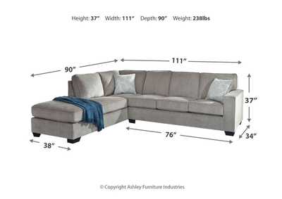 Altari 2-Piece Sectional with Chaise, Loveseat and Ottoman,Signature Design By Ashley