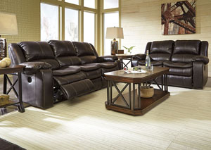 Image for Long Knight Brown Reclining Power Sofa & Loveseat