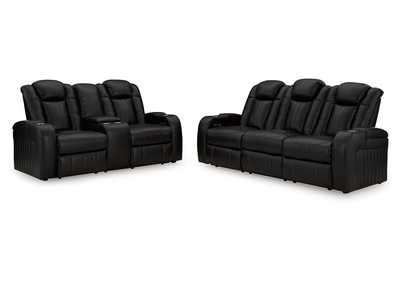 Caveman Den Power Reclining Sofa and Loveseat