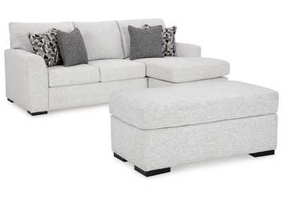 Tasselton Sofa Chaise with Ottoman