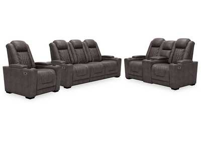 HyllMont Power Reclining Sofa, Loveseat and Recliner