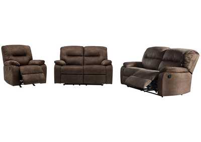 Bolzano Manual Reclining Sofa, Loveseat and Recliner Set