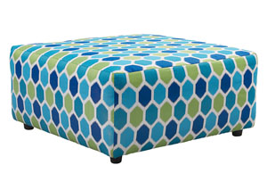 Image for Ayanna Nuvella Turquoise Oversized Accent Ottoman
