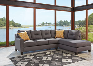 Image for Kirwin Nuvella Gray Right Facing Corner Chaise Sectional