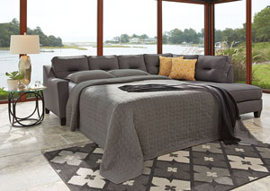 Image for Kirwin Nuvella Gray Left Facing Queen Sleeper Sectional