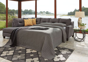 Image for Kirwin Nuvella Gray Right Facing Queen Sleeper Sectional