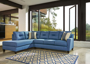 Image for Kirwin Nuvella Blue Left Facing Corner Chaise Sectional
