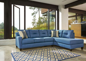 Image for Kirwin Nuvella Blue Right Facing Corner Chaise Sectional