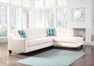 Image for Kirwin Nuvella White Left Facing Corner Chaise Sectional
