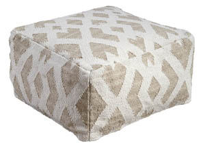 Image for Badar Taupe/White Pouf