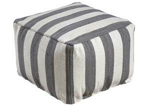 Image for Bane White/Gray Pouf