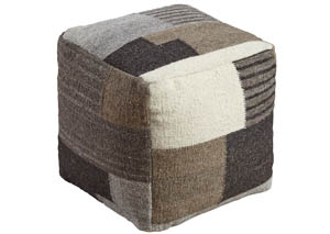 Image for Calbert Black/Brown/Cream Pouf