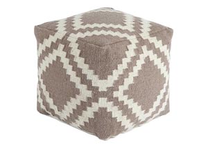 Image for Geometric Gray Pouf