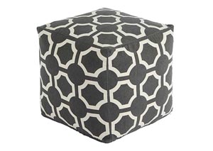 Image for Geometric Gray Pouf