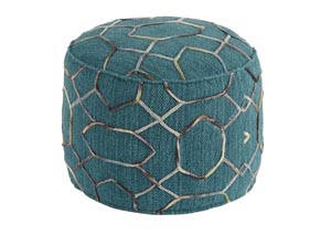Image for Overdyed Dark Green Pouf