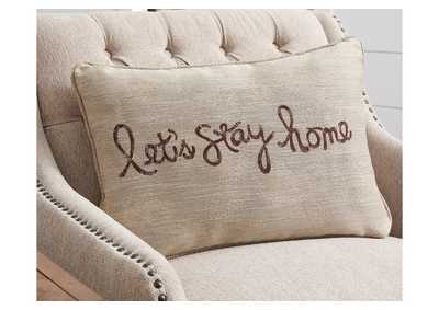 Image for Lets Stay Home Brown Pillow (Set of 4)