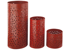 Image for Caelan Orange Candle Holder (Set of 6)