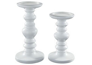 Image for Dallin White Candle Holder (Set of 4)