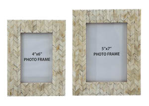 Image for Kase Cream Photo Frame (Set of 2)