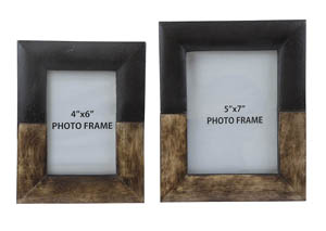 Image for Michi Bronze Finish/Wood Photo Frame (Set of 2)