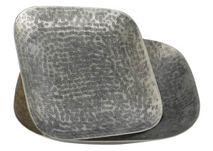 Image for Jamari Pewter Finish Tray (Set of 2)