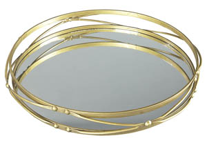 Image for Ocelfa Antique Gold Finish Tray (Set of 2)