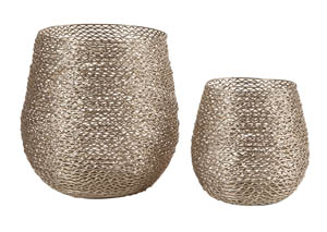 Image for Desdemona Silver Finish Candle Holder (Set of 2)