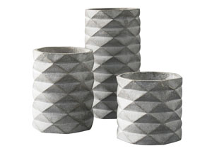 Image for Charlot Gray Vase (Set of 3)