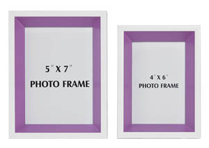 Image for Obie White/Purple Photo Frame