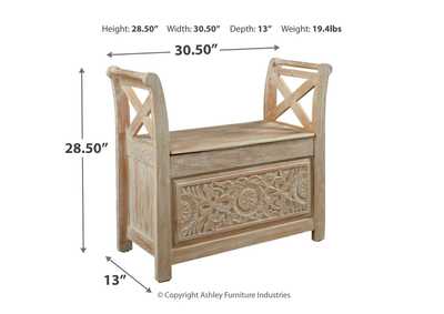 Fossil Ridge Accent Bench,Signature Design By Ashley