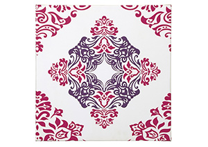 Image for Jadine White/Pink Wall Art