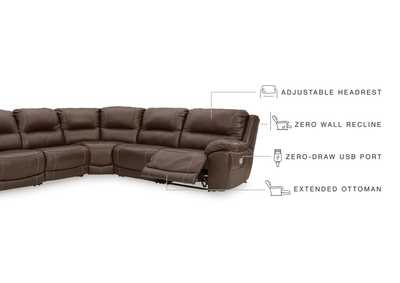 Dunleith 5-Piece Power Reclining Sectional,Signature Design By Ashley