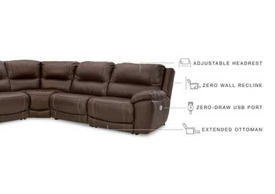 Dunleith 4-Piece Power Reclining Sectional,Signature Design By Ashley