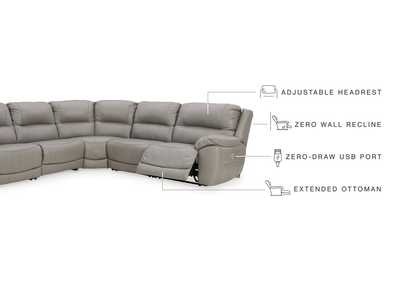 Dunleith 5-Piece Power Reclining Sectional,Signature Design By Ashley