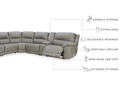 Dunleith 6-Piece Power Reclining Sectional,Signature Design By Ashley