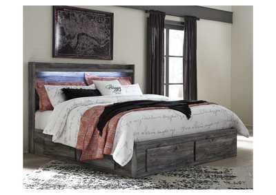 Baystorm King Panel Bed with 4 Storage Drawers,Signature Design By Ashley