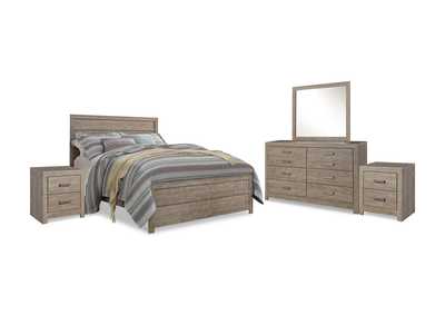 Culverbach Queen Bed with Mirrored Dresser and 2 Nightstand,Signature Design By Ashley