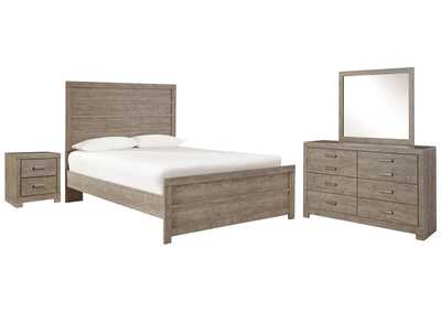 Image for Culverbach Full Panel Bed with Mirrored Dresser and 2 Nightstands