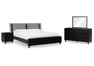 Danziar Queen Panel Bed with Mirrored Dresser and Nightstand,Signature Design By Ashley